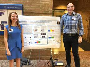 Jenna with Merritt at a poster session